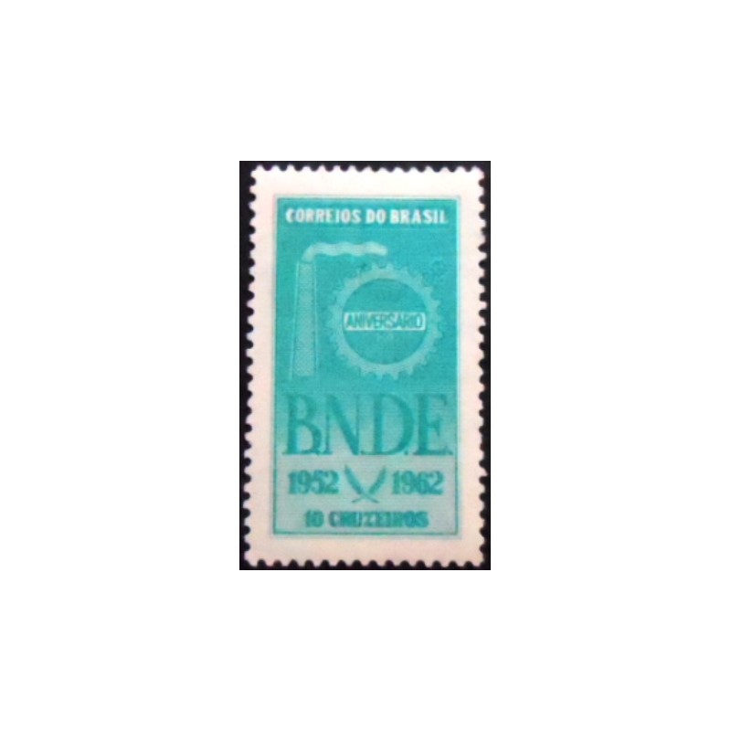 Selo postal do Brasil de 1962 BNDE M