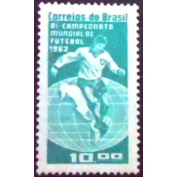 Selo postal do Brasil de 1963 Bicampeonato Futebol N