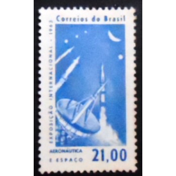 Selo postal do Brasil de 1963 Aeronáutica e Espaço M