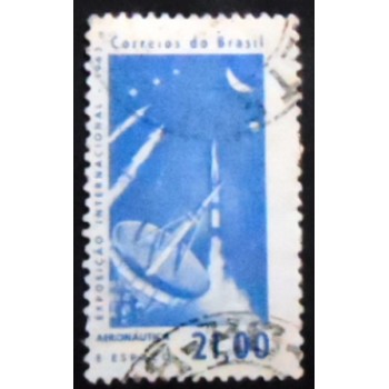 Imagem similar à do selo postal do Brasil de 1963 Aeronáutica e Espaço U