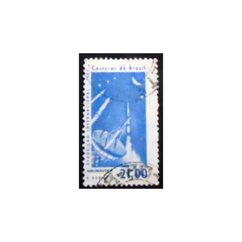 Imagem similar à do selo postal do Brasil de 1963 Aeronáutica e Espaço U