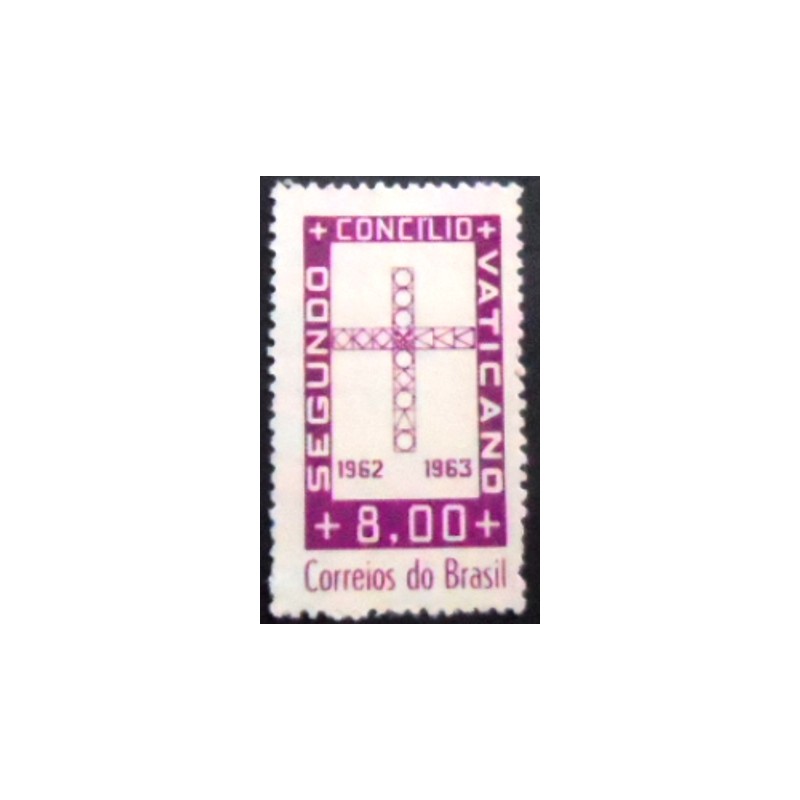 Selo postal do Brasil de 1963 2º Concílio Vaticano N