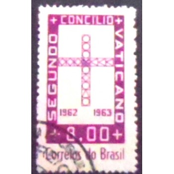 Selo postal do Brasil de 1963 2º Concílio Vaticano NCC