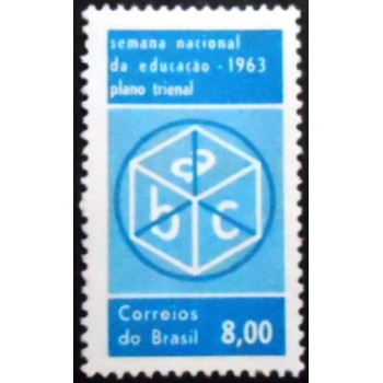 Selo do Brasil de 1963 Semana da Educação M