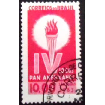 Selo postal do Brasil de 1963 IV Jogos Panamericanos MCC