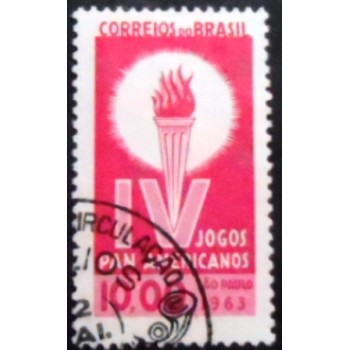 Selo postal do Brasil de 1963 IV Jogos Panamericanos NCC