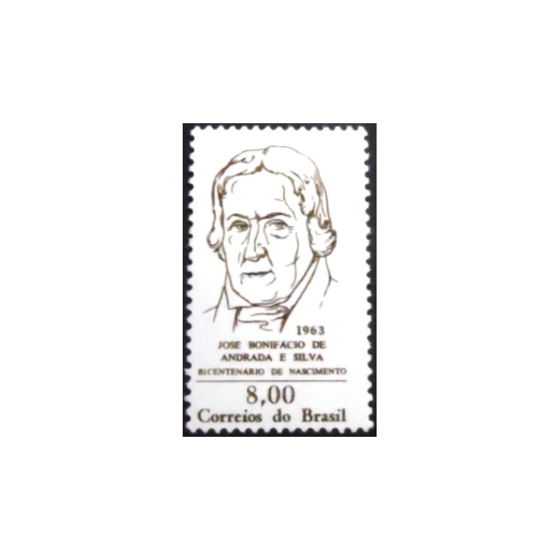 Selo postal do Brasil de 1963 José Bonifácio M