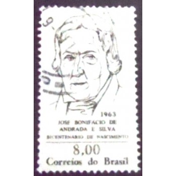 Imagem similar à do selo postal do Brasil de 1963 José Bonifácio U