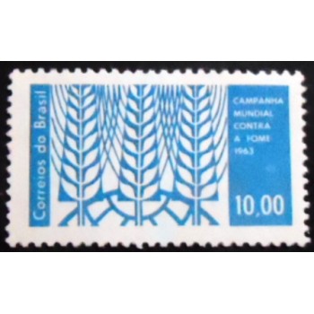 Selo postal do Brasil de 1963 Campanha Contra Fome M