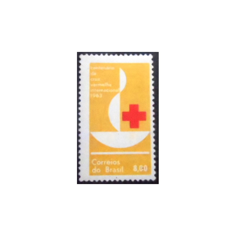 Selo postal do Brasil de 1963 Cruz Vermelha M