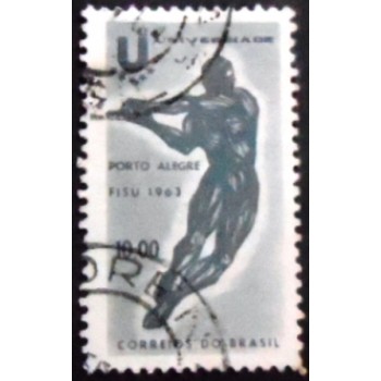Imagem similar à do selo postal do Brasil de 1963 Jogos Universitários U