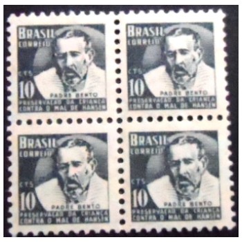 Selo postal do Brasil de 1963 Padre Bento H-9 M QD