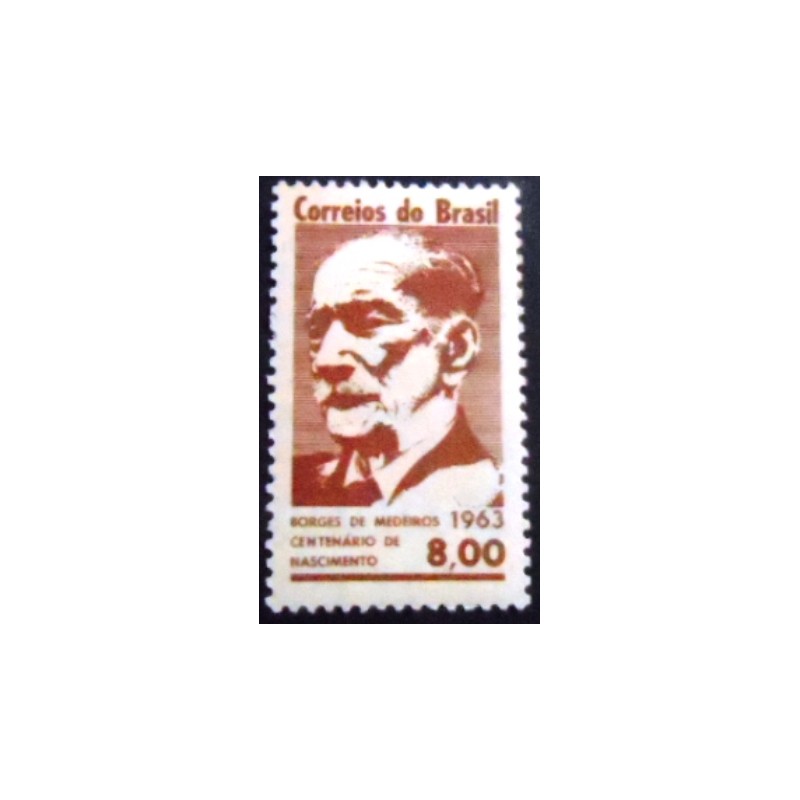 Selo postal do Brasil de 1963 Antônio A. Borges Medeiros M