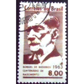Selo postal do Brasil de 1963 Antônio A. Borges Medeiros NCC