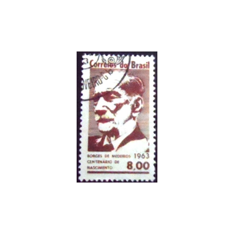 Selo postal do Brasil de 1963 Antônio A. Borges Medeiros NCC