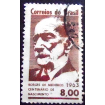 Imagem similar à do selo postal do Brasil de 1963 Antônio A. Borges Medeiros U