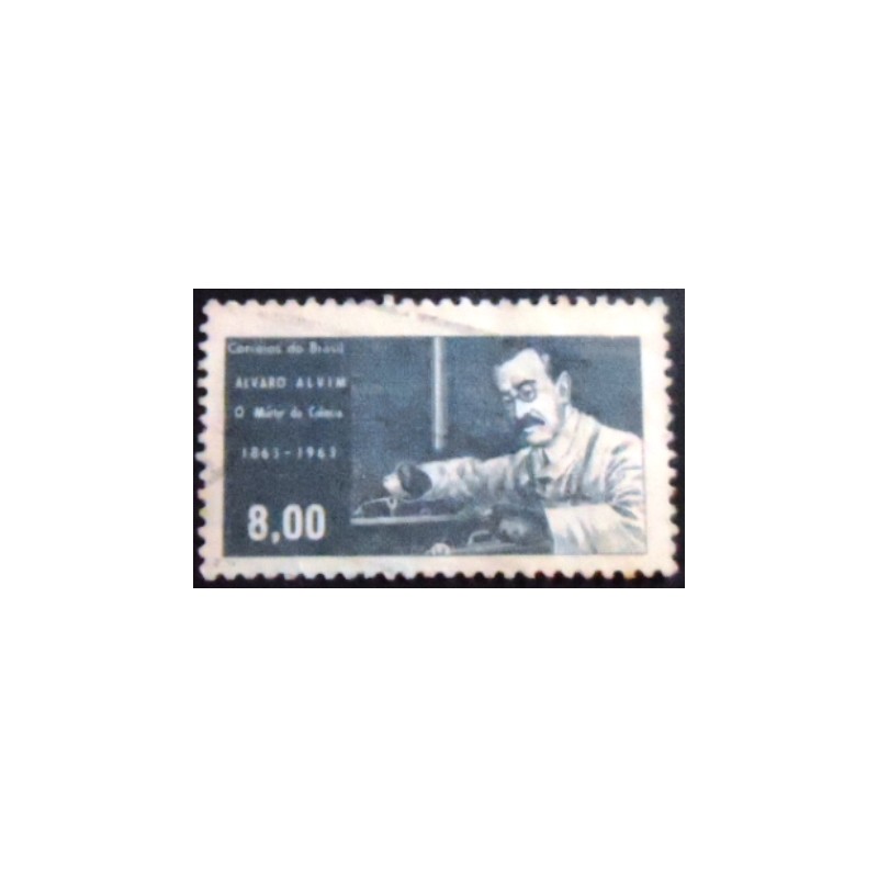 Selo postal do Brasil de 1963 Álvaro Alvim U