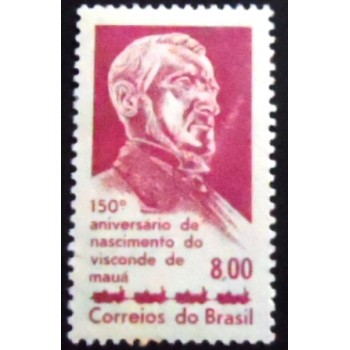 Selo postal do Brasil de 1963 Visconde de Mauá M