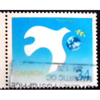 Selo postal do Canadá de 1986 International Peace Year