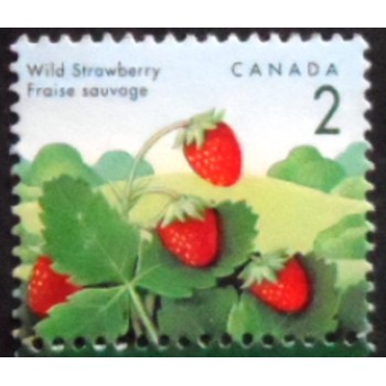 Selo postal do Canadá de 1992 Wild Strawberry