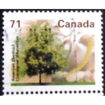 Selo postal do Canadá de 1995 American Chestnut