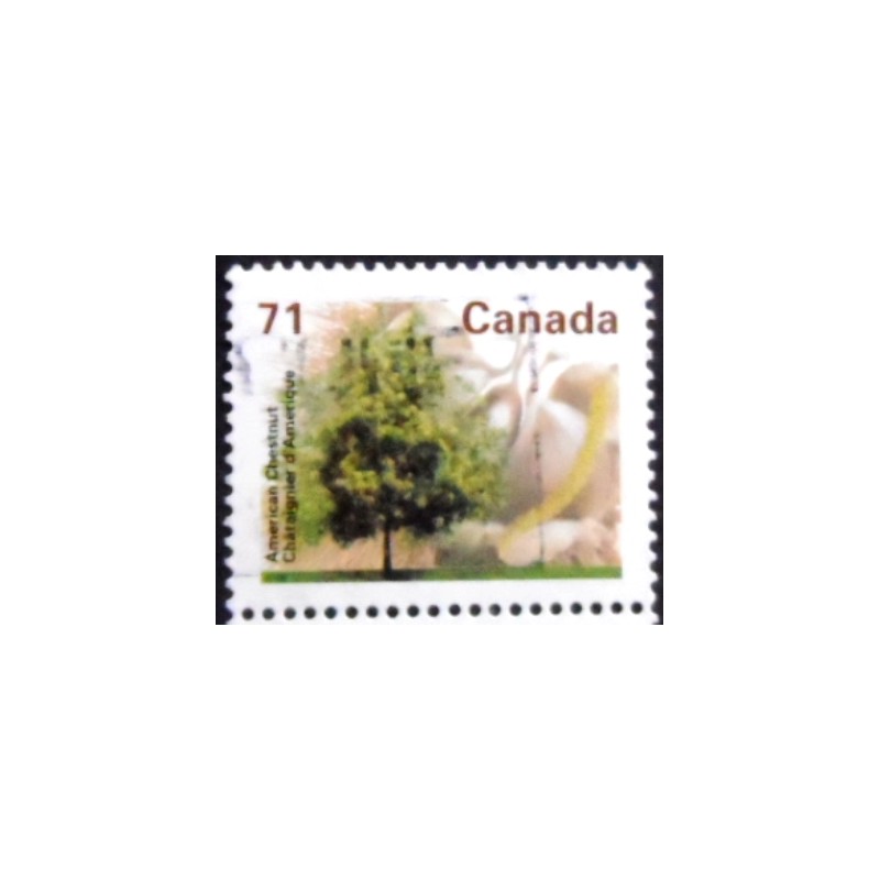 Selo postal do Canadá de 1995 American Chestnut