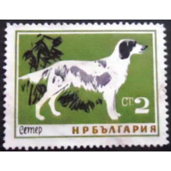 Selo postal da Bulgária de 1964 English Setter U