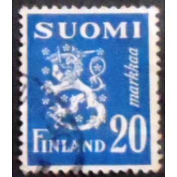 Selo da postal da Finlândia de 1950 Coat of Arms 20