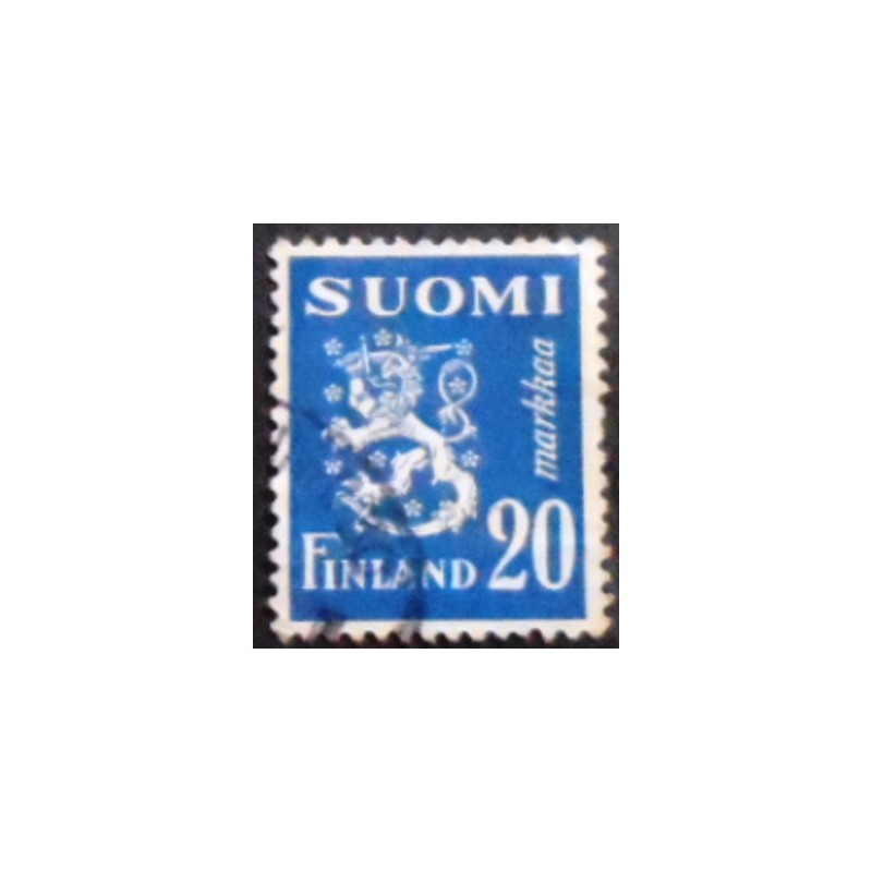 Selo da postal da Finlândia de 1950 Coat of Arms 20