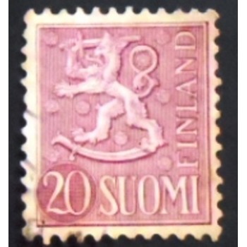 Selo da postal da Finlândia de 1954 Coat of Arms 20