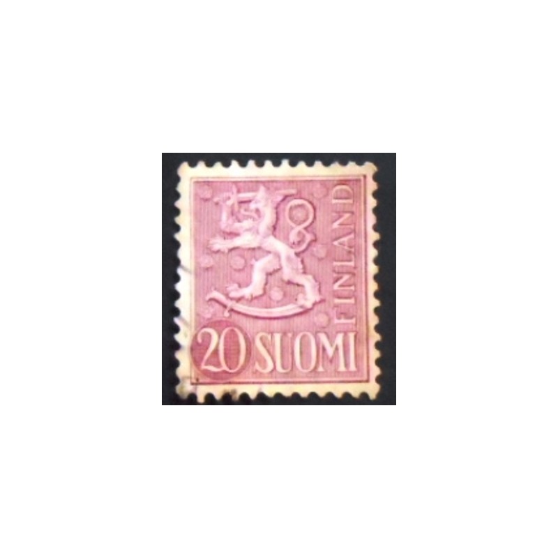 Selo da postal da Finlândia de 1954 Coat of Arms 20