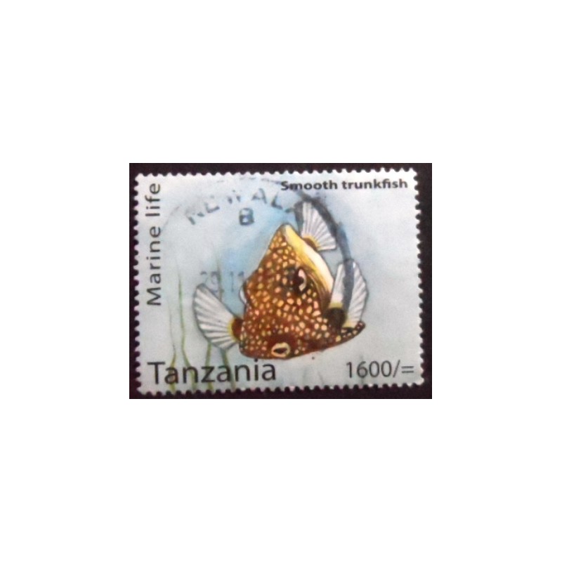 Selo postal da Tanzânia de 2014 Smooth Trunkfish
