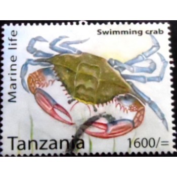 Selo postal da Tanzânia de 2014 Swimming Crab