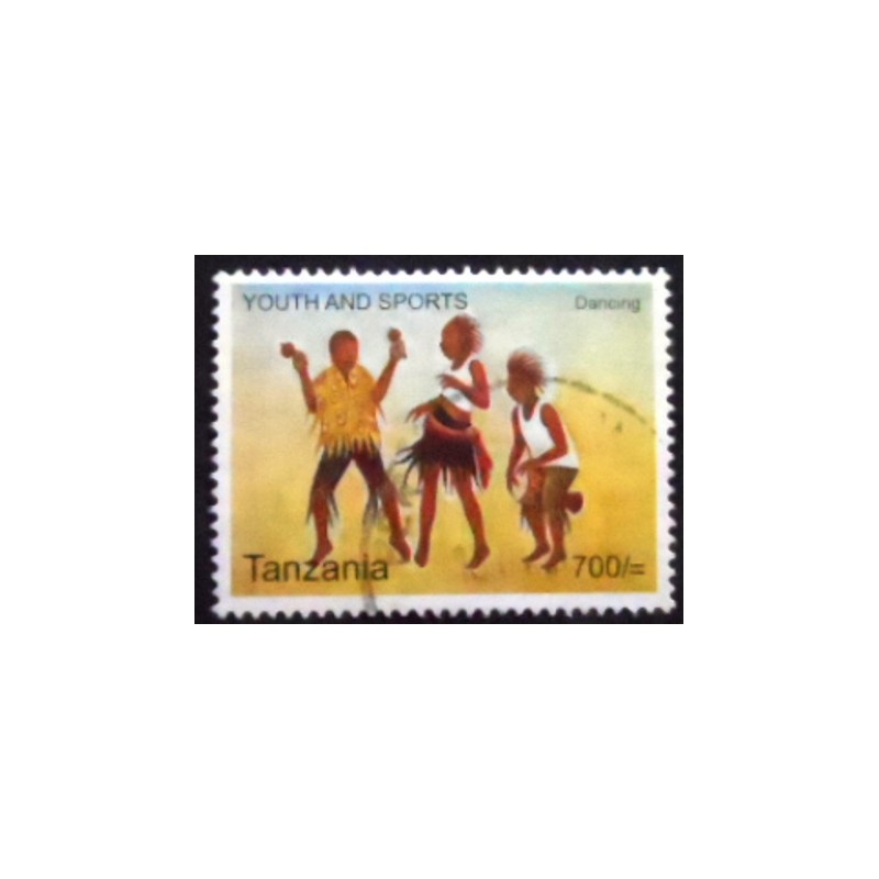 Selo postal da Tanzânia de 2009 Dancing