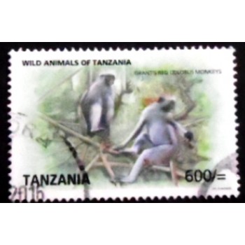 Imagem similar à do selo postal da Tanzânia de 2009 Zanzibar Red Colobus U