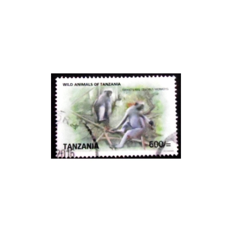 Imagem similar à do selo postal da Tanzânia de 2009 Zanzibar Red Colobus U