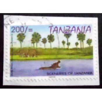 Selo postal da Tanzânia de 2001 Selous National Park