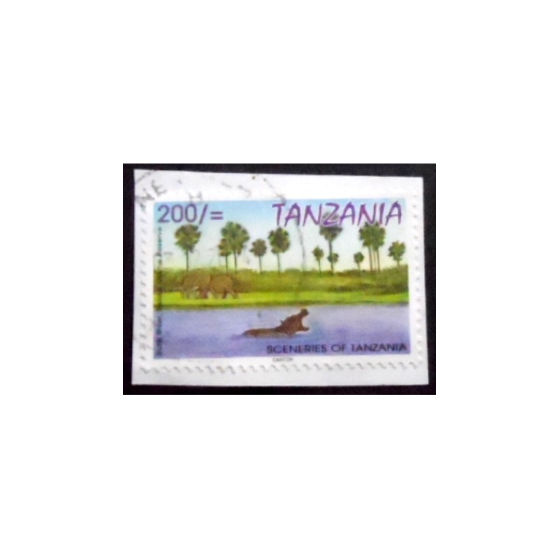 Selo postal da Tanzânia de 2001 Selous National Park