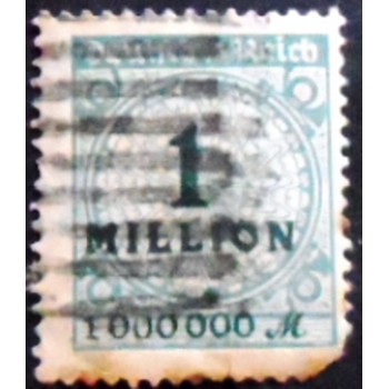 Selo da Alemanha Reich de 1923 Value in Millionen 4 U AP