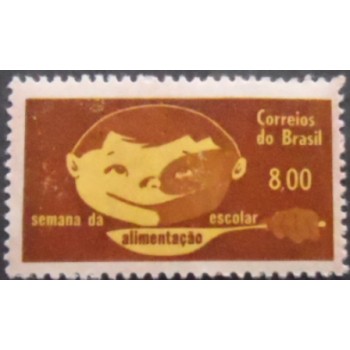 Selo postal do Brasil de 1964 Alimentação Escolar M