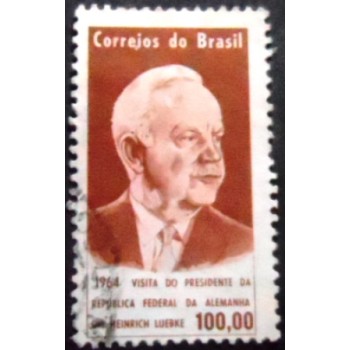 imagem similar à do selo postal do Brasil de 1964 - Heinrich Lübke U