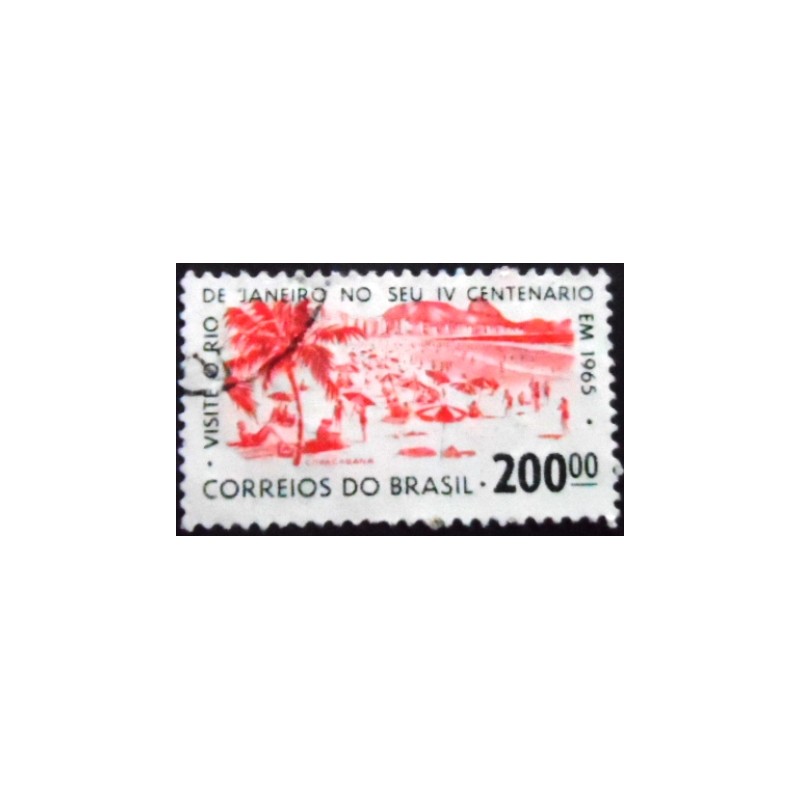 Imagem similar à do selo  postal do Brasil de 1964 Copacabana U